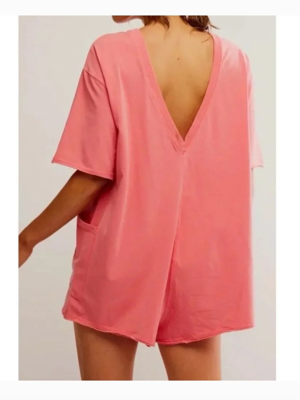 Free People Movement Hot Shot Tee Romper Pink